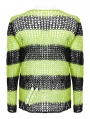 Black and Green Stripe Gothic Decayed Pullover Sweater for Women