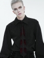 Black and Red Vintage Gothic Lace Applique Party Necktie for Men
