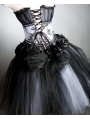Black Gothic Corset Prom Dress