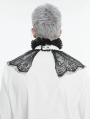 Black and White Gothic Retro Ruffle Lace Party Bow Tie for Men