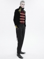Black and Gold Vintage Gothic Embroidery Party Tailcoat for Men