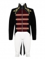 Black and Gold Vintage Gothic Embroidery Party Tailcoat for Men