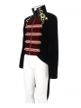 Black and Gold Vintage Gothic Embroidery Party Tailcoat for Men