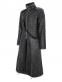 Black Gothic Punk Street Wear Long Trench Coat for Men