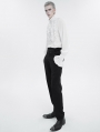 White Gothic Retro Palace Frilly Long Sleeve Shirt for Men