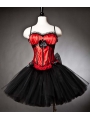 Red and Black Gothic Corset Dress