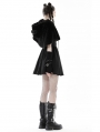 Black Gothic Bear Ear Gothic Lolita Hooded Short Cape for Women