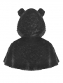Black Gothic Bear Ear Gothic Lolita Hooded Short Cape for Women