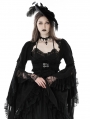 Black Gothic Retro Girdling Bell Sleeves Cape for Women