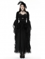 Black Gothic Retro Girdling Bell Sleeves Cape for Women