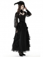 Black Gothic Retro Court Lace Sleeves Cape for Women