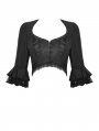 Black Gothic Gorgeous Lace Cape Top for Women