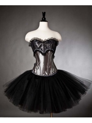 Black Romantic Gothic Corset Dress