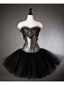 Black Romantic Gothic Corset Dress