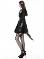 Black Gothic Court Exaggerated Sleeves Short Party Dress