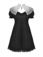 Black Gothic Lolita Cross Princess Dress with Detachable Collar