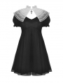 Black Gothic Lolita Cross Princess Dress with Detachable Collar