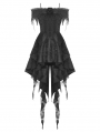 Black Gothic Rose Runaway Princess High-Low Dress