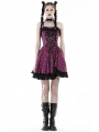 Pink Plaid Gothic Rebel Sweet Cool Strappy Short Dress