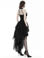 Black Sexy Gothic Halter High-Low Lace Dress