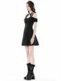 Black Daily Gothic Off-the-Shoulder Short Dress