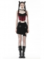 Black Gothic Punk Grunge Irregular Pleated Short Skirt