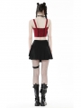 Black Gothic Punk Grunge Irregular Pleated Short Skirt