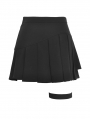 Black Gothic Punk Grunge Irregular Pleated Short Skirt