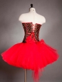 Red Burlesque Corset Short Dress