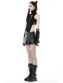 Black Sexy Gothic Punk Decadent Hole Sleeveless Top for Women