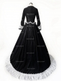 Black Velvet Civil War Queen Theatrical Victorian Ball Dress