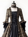 Yellow and Black Masquerade Gothic Victorian Ball Dress