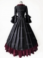 Black and Dark Red Gothic Antoinette Style Victorian Ball Gowns