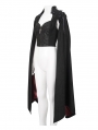 Black Gothic Cross Embellished Long Cape Sleeve Short Jacket for Women