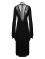 Black Sexy Gothic Velvet Lace Spliced Long Sleeve Party Dress