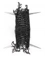 Black Gothic Punk Spiked Faux Leather Spliced Hair Claw Clip