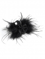 Black Gothic Three-Dimensional Flower Feather Hair Clip