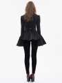 Black Gothic Vintage Long Trumpet Sleeves Jacket for Women