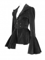 Black Gothic Vintage Long Trumpet Sleeves Jacket for Women