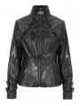 Black Gothic Punk Metal Daily Wear Short Jacket for Women