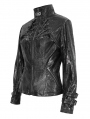 Black Gothic Punk Metal Daily Wear Short Jacket for Women