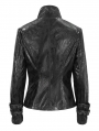 Black Gothic Punk Metal Daily Wear Short Jacket for Women