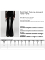 Black Gothic Vintage Dark Jacquard Long Flare Pants for Women