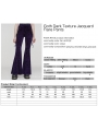 Violet Gothic Vintage Dark Jacquard Long Flare Pants for Women