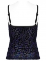 Black and Violet Gothic Leopard Print Camisole for Women