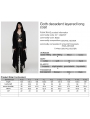 Black Gothic Decadent Layered Hooded Long Trench Coat for Women