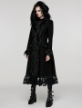 Black Gothic Gorgeous Fur Long Hooded Winter Coat for Women