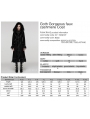 Black Gothic Gorgeous Fur Long Hooded Winter Coat for Women