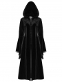 Black Vintage Gothic Gorgeous Velvet Long Hooded Coat for Women