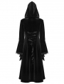 Black Vintage Gothic Gorgeous Velvet Long Hooded Coat for Women